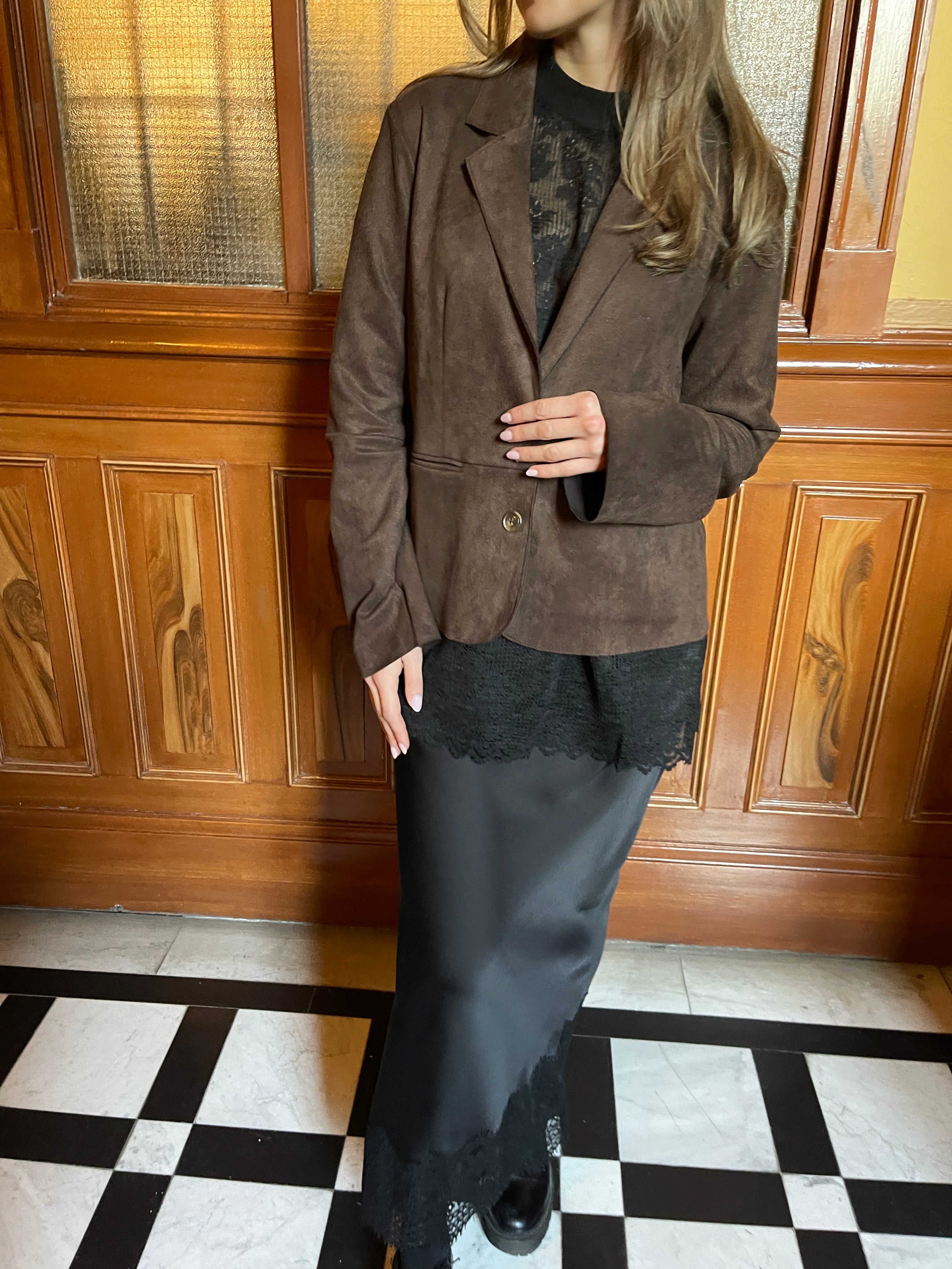 VIBIRNE Blazer - Coffee Bean